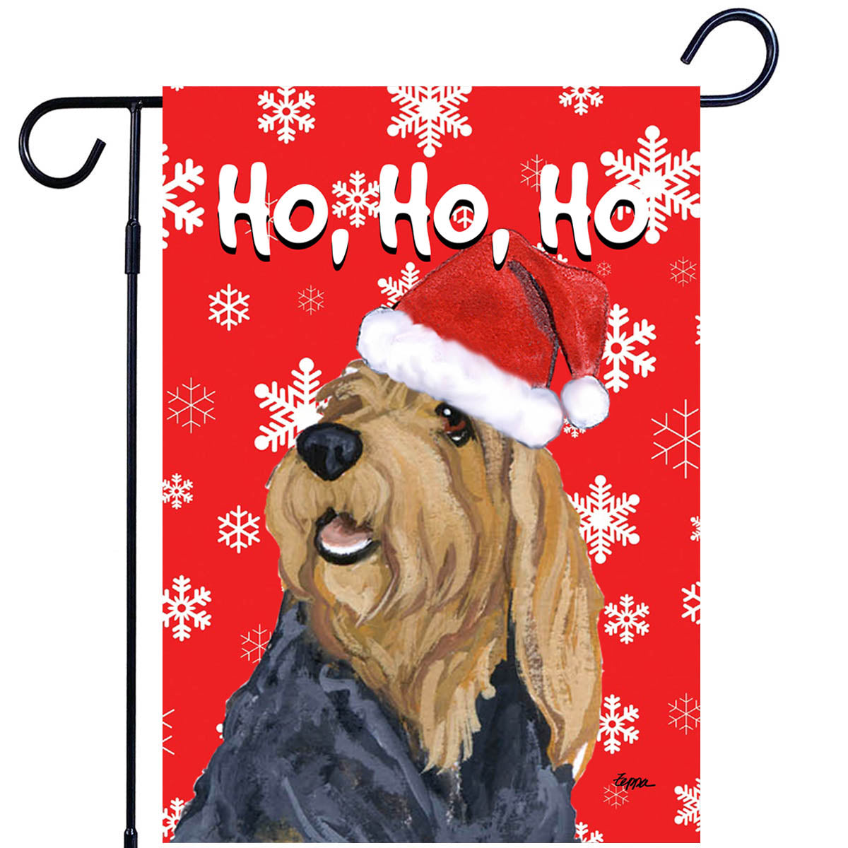 Otterhound Ho Ho Ho Garden Flag