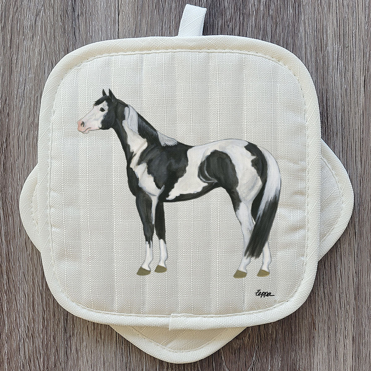 Pot Holder Set with Paint Horse Design