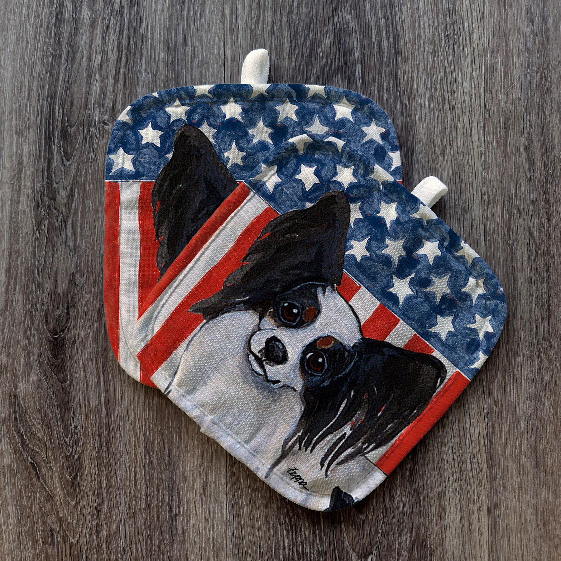 Papillon Americana Pot Holders