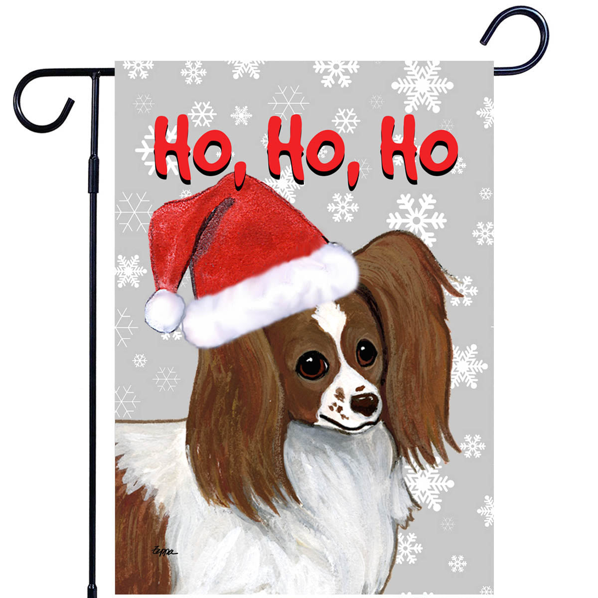 Papillon Ho Ho Ho Garden Flag