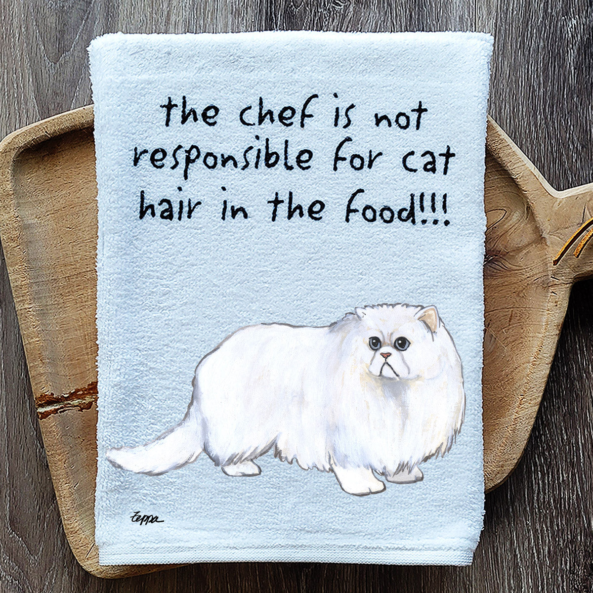 Pawsitively Adorable Persian Cat Kitchen Towel