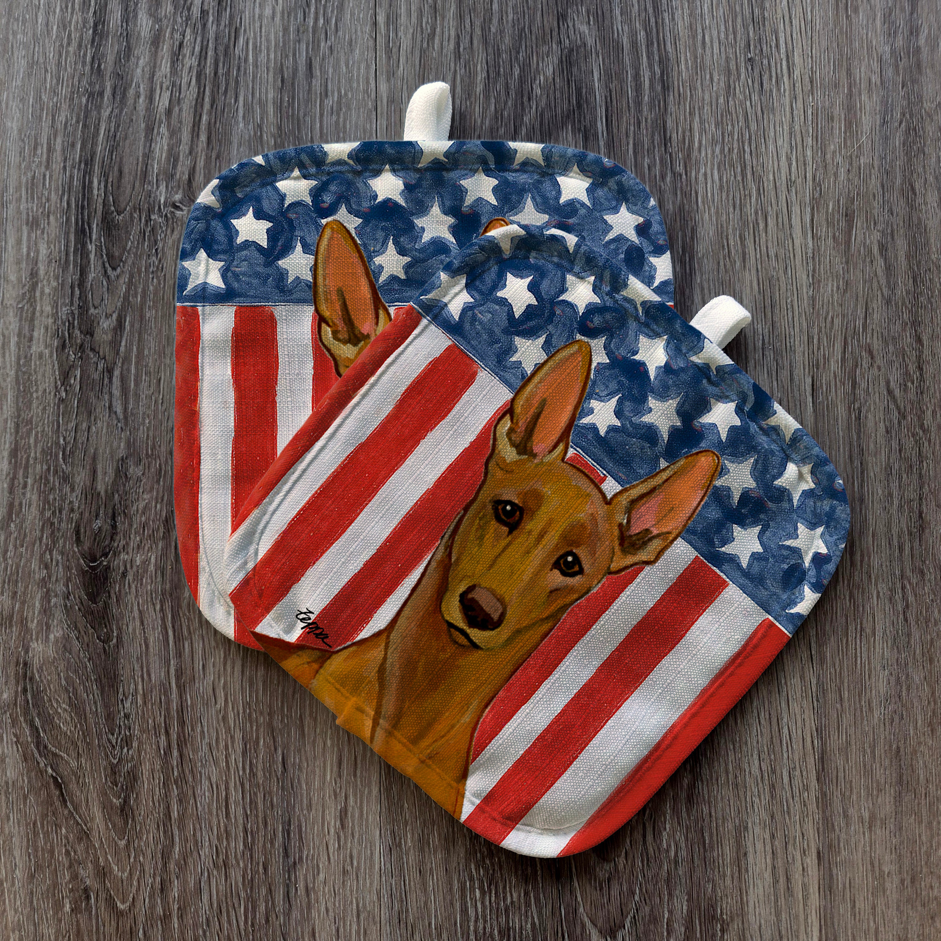 Pharaoh Hound Americana Pot Holders