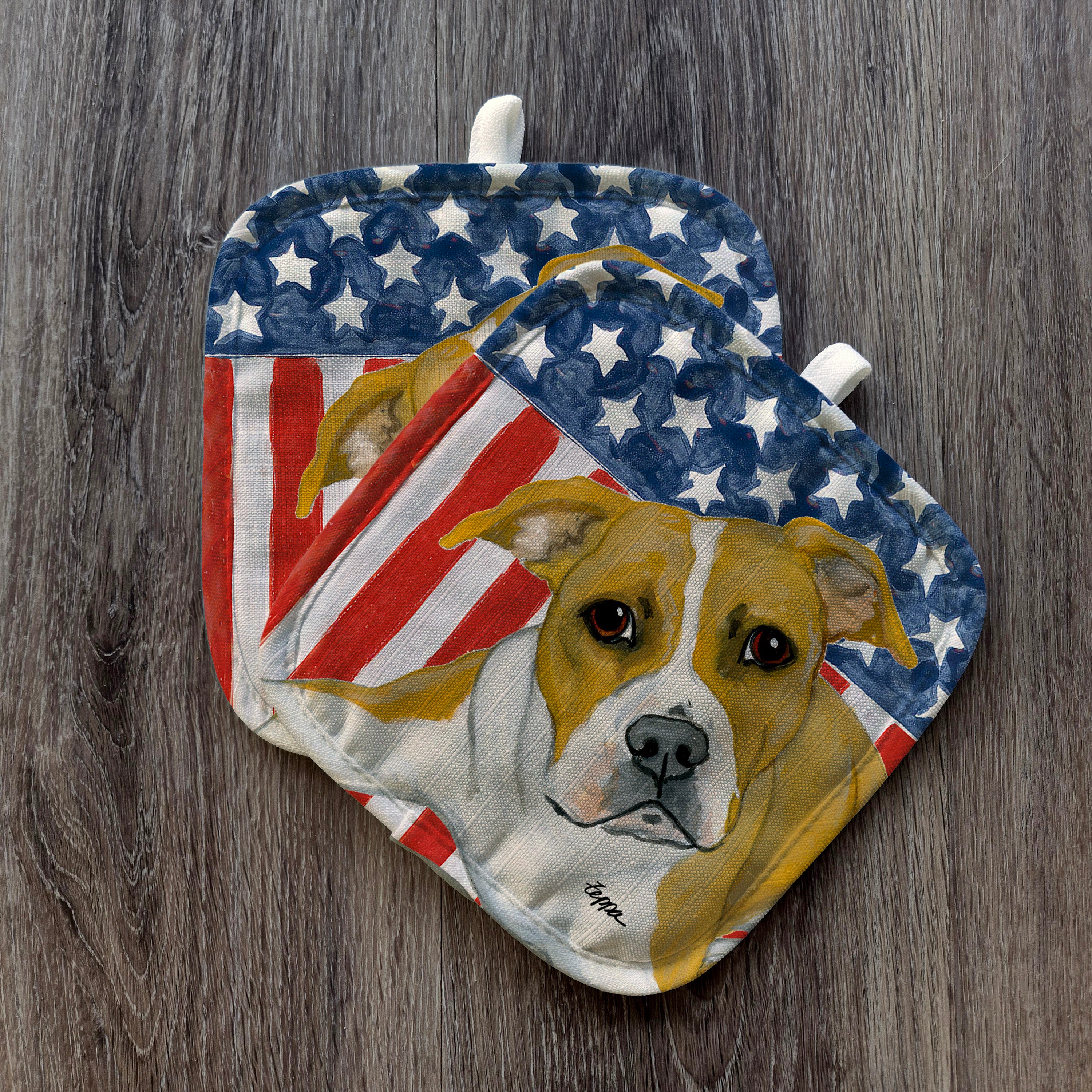 Pit Bull Americana Pot Holders