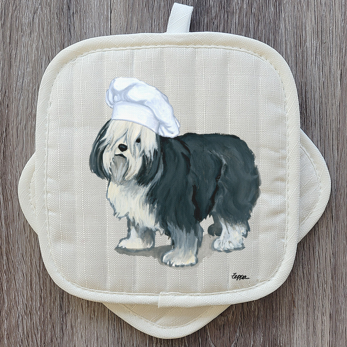 Polish Lowland Sheepdog Pot Holder Set