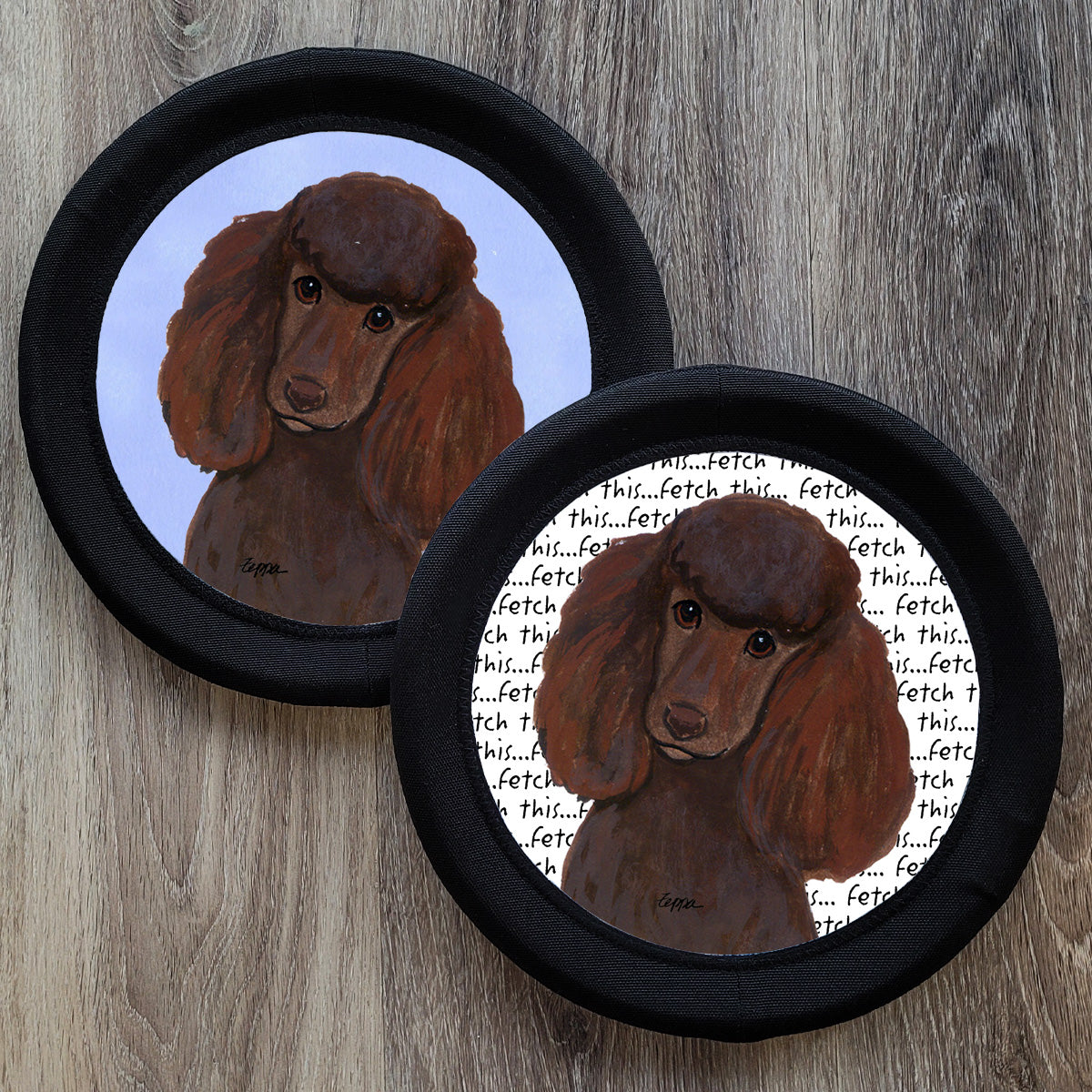 Chocolate Poodle FotoFrisby Flying Disk Dog Toy