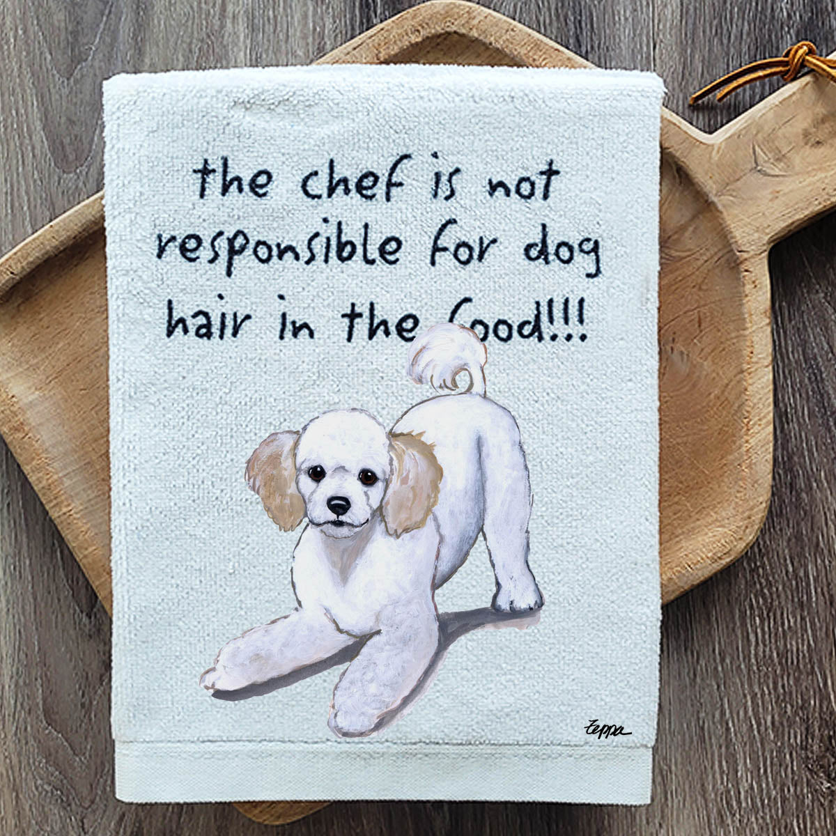 Poodle Puppy Kitchen Towel