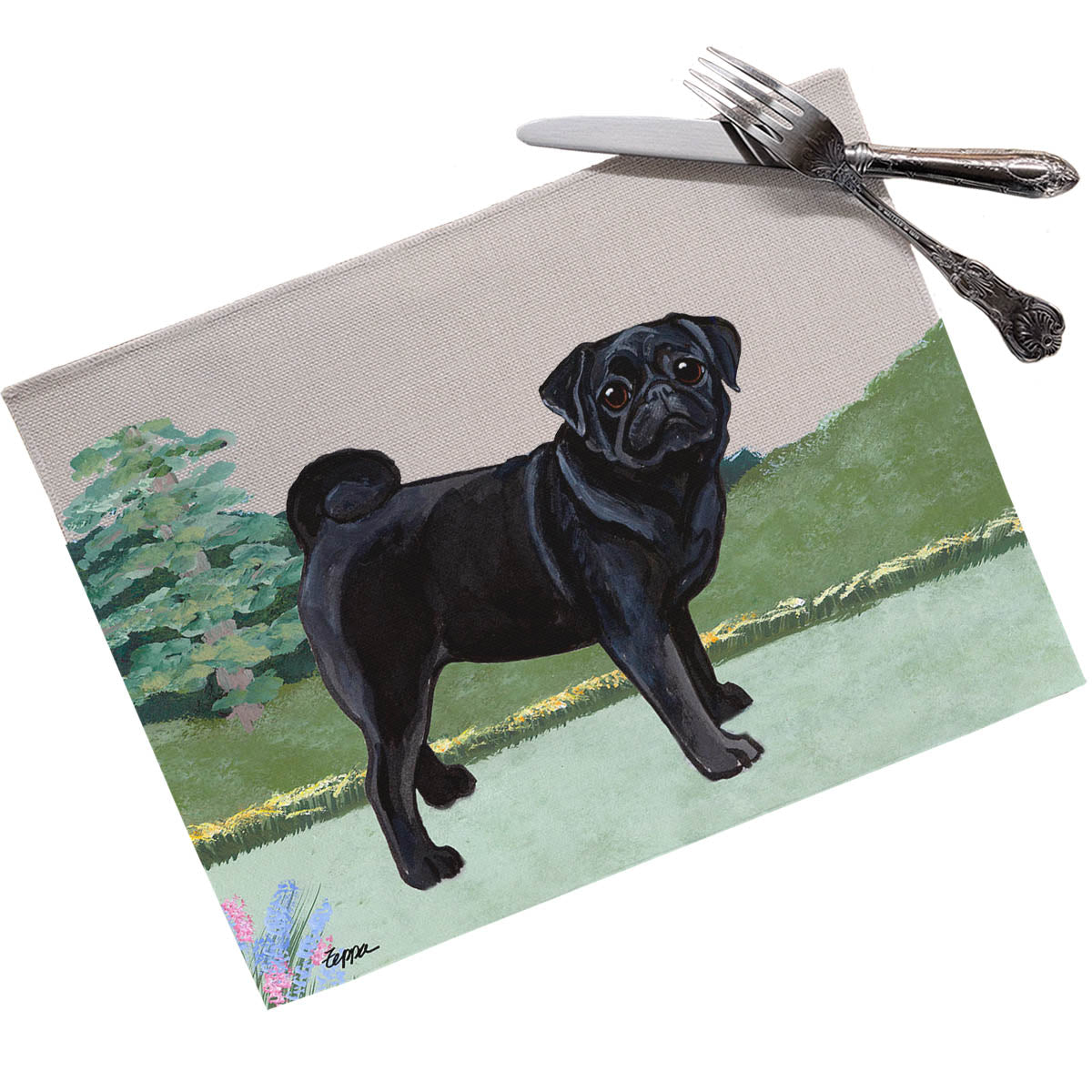 Pug Scenic Placemats