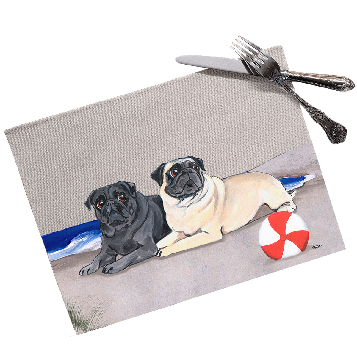 Pug Scenic Placemats