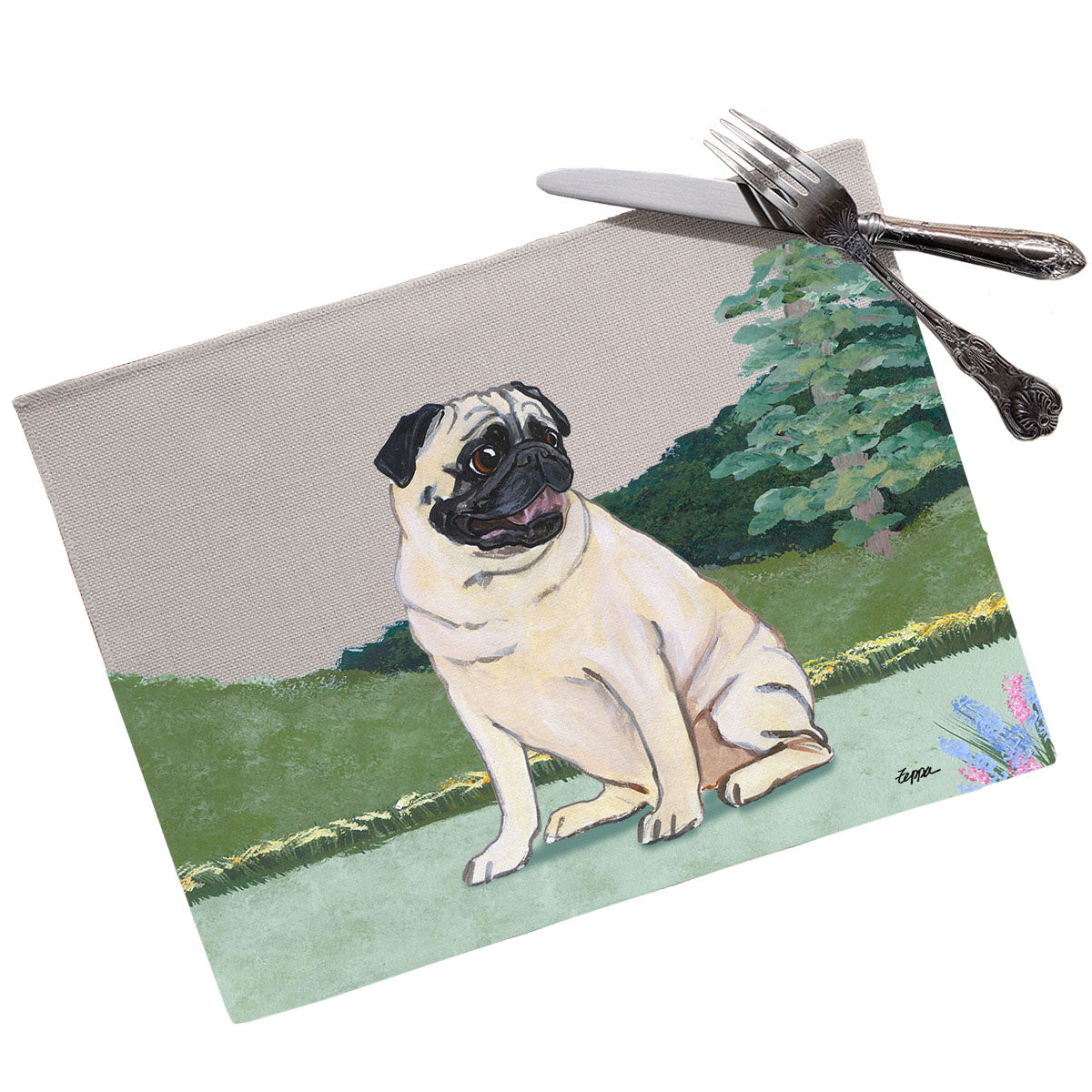 Pug Scenic Placemats