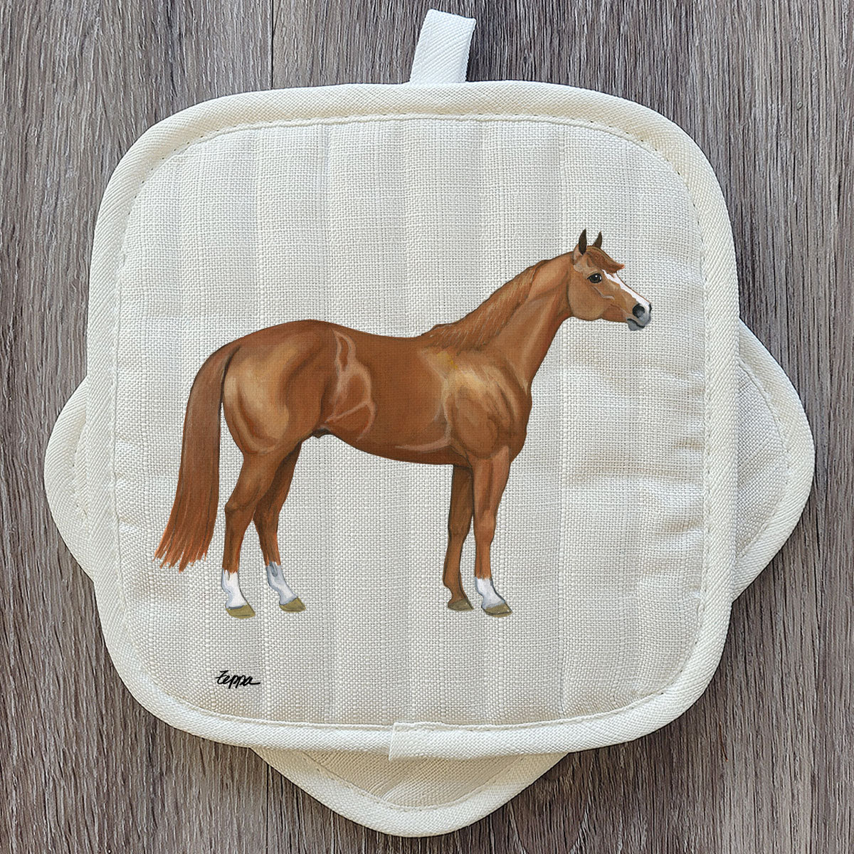 Pot Holder Set with Quarter Horse Design