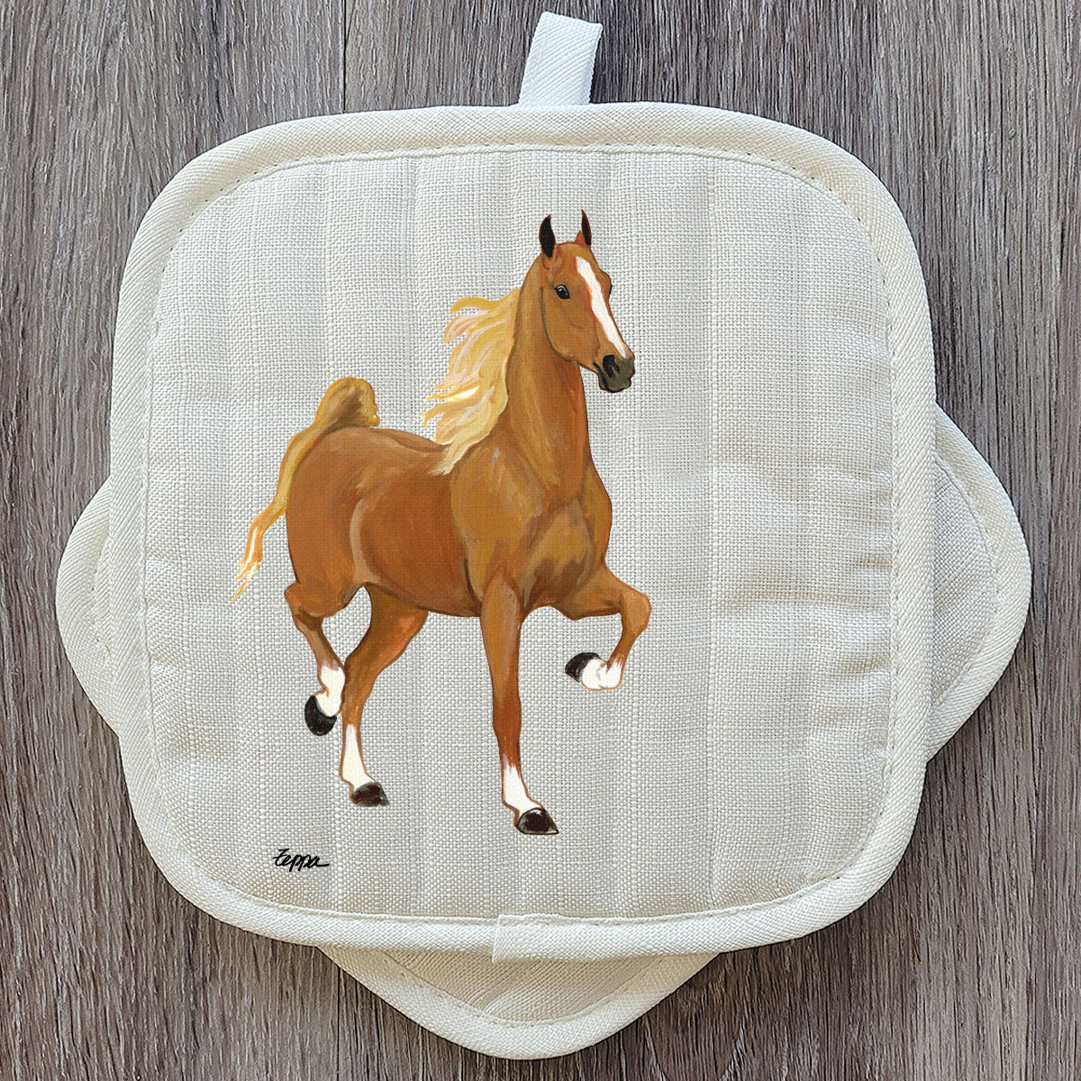 Pot Holder Set with Saddlebred Horse Design