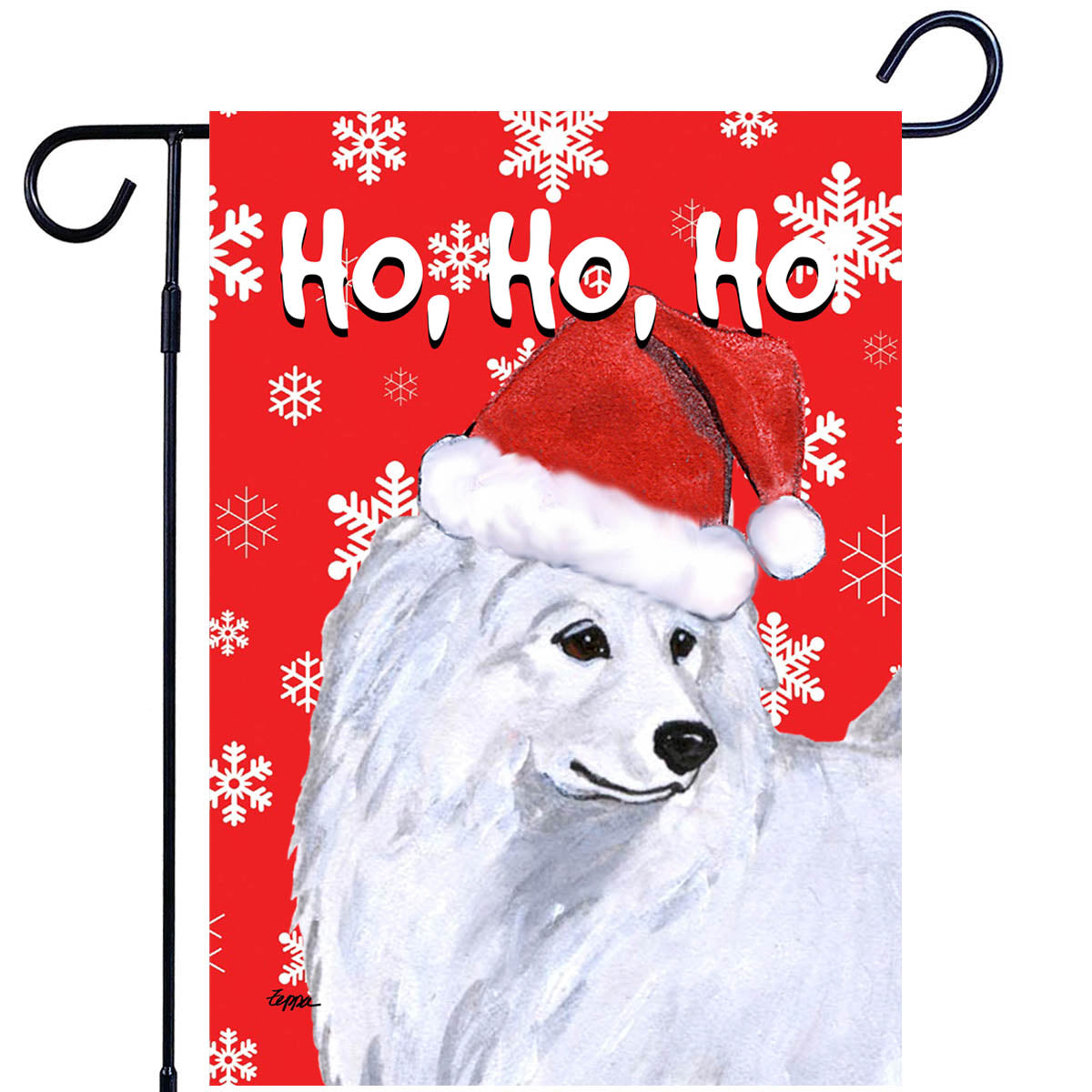 Samoyed Ho Ho Ho Garden Flag