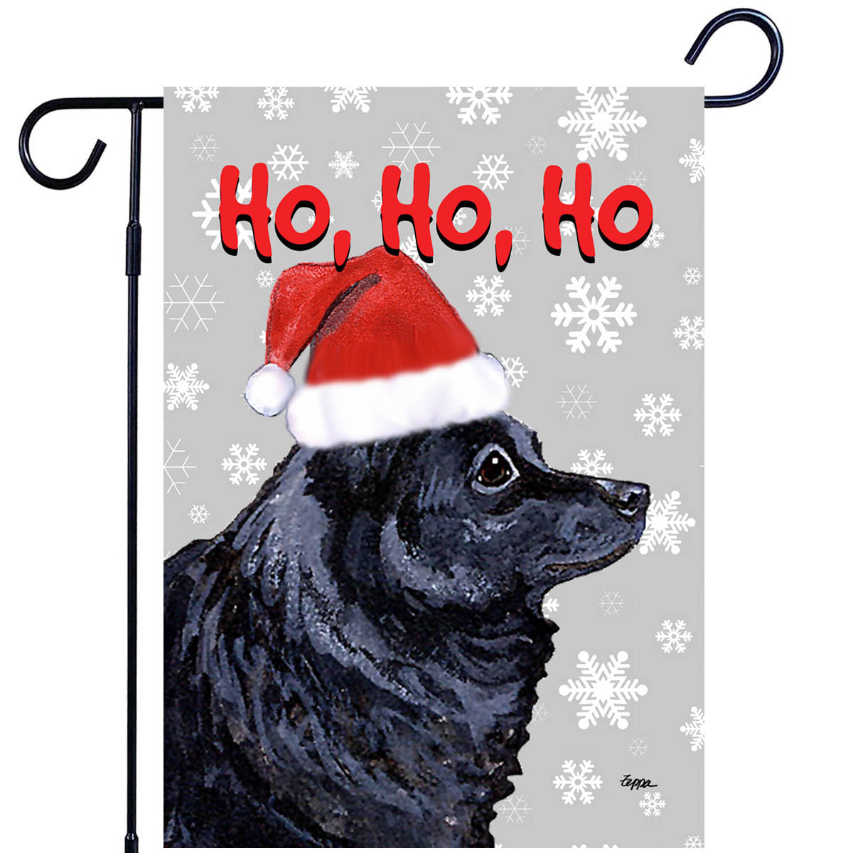 Schipperke Ho Ho Ho Garden Flag