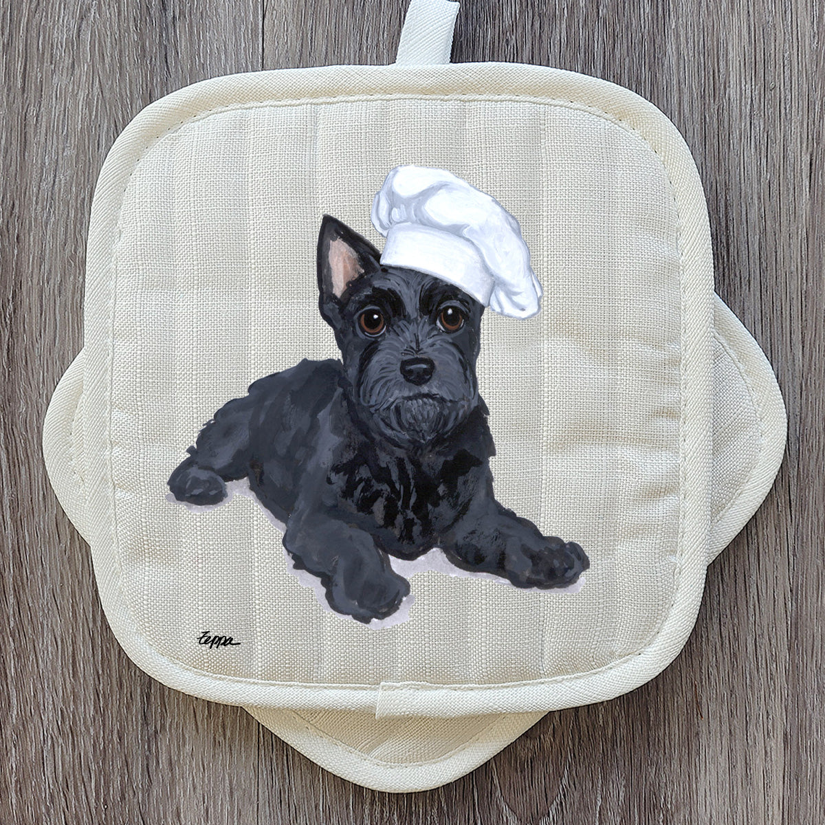 Scottish Terrier Puppy Pot Holder Set