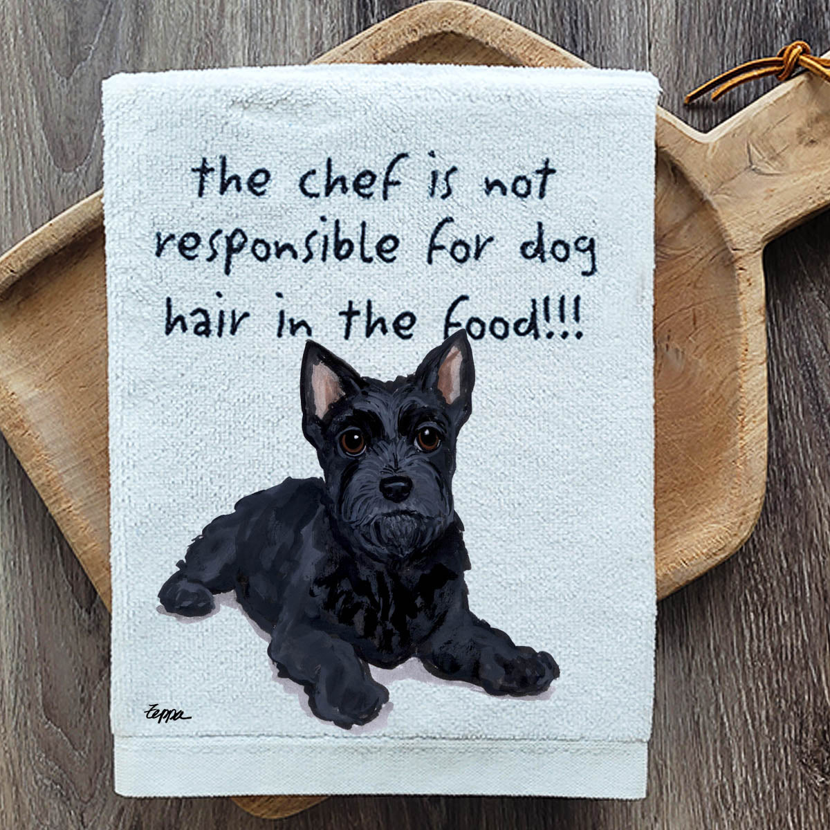 Pawsitively Adorable Scottish Terrier  Puppy  Kitchen Towel