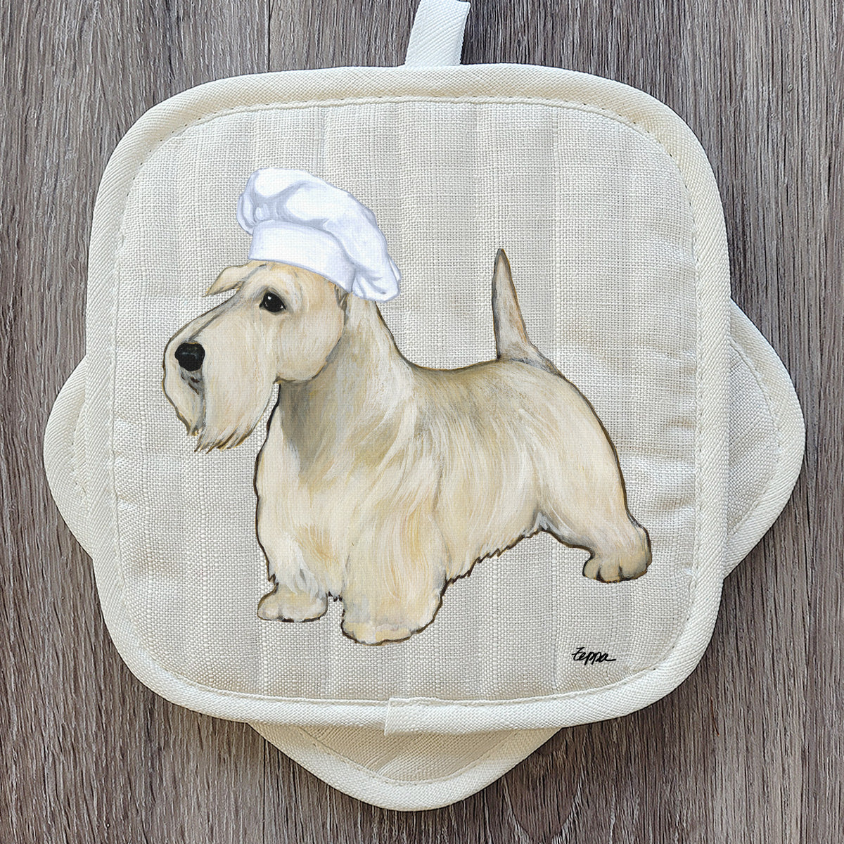 Wheaten Scottish Terrier Pot Holder Set