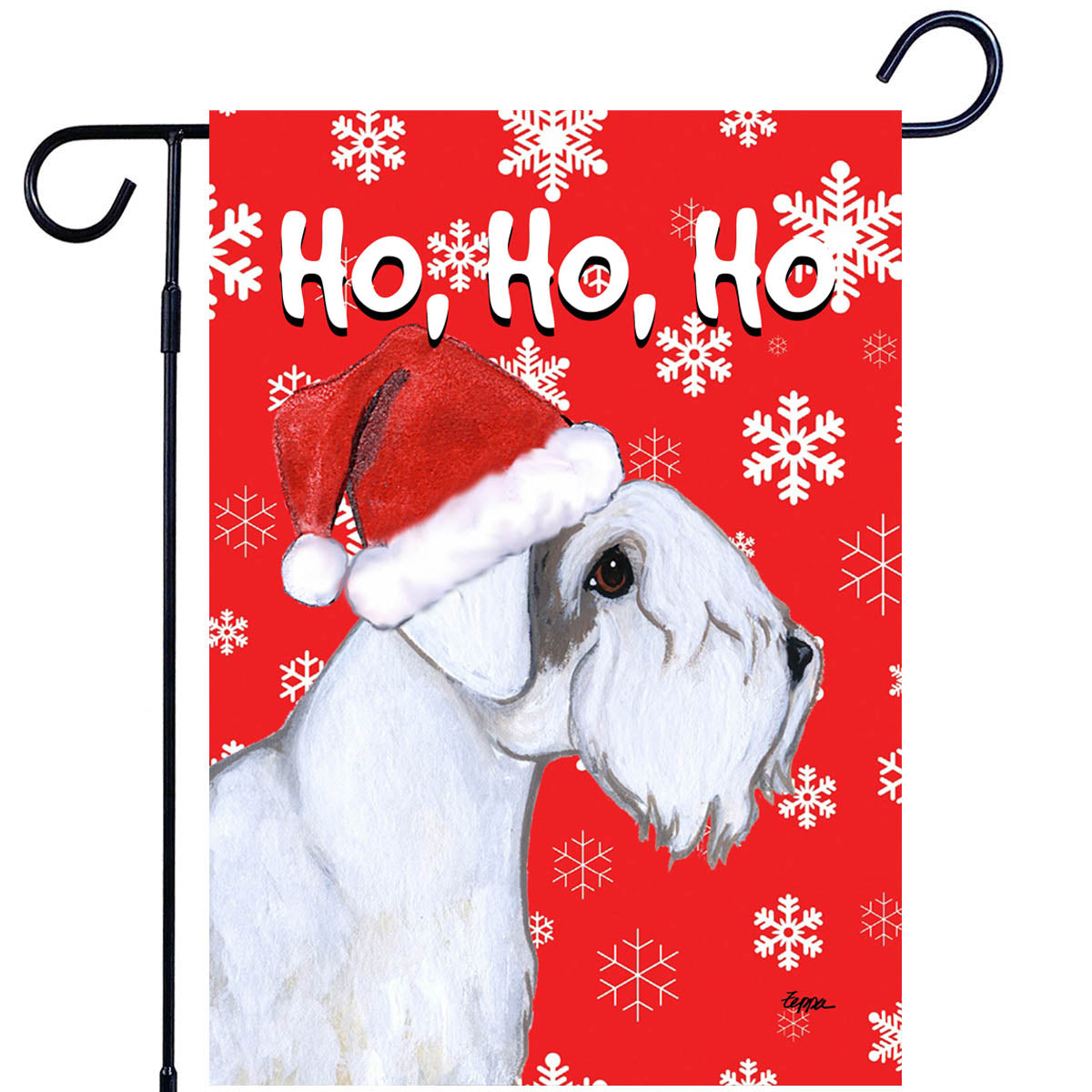 Sealyham Terrier Ho Ho Ho Garden Flag