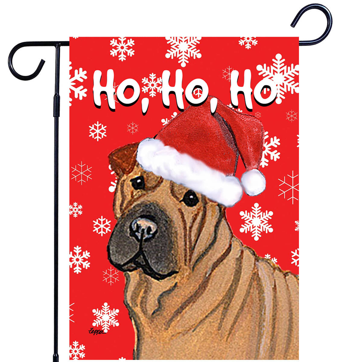 Shar-Pei Ho Ho Ho Garden Flag