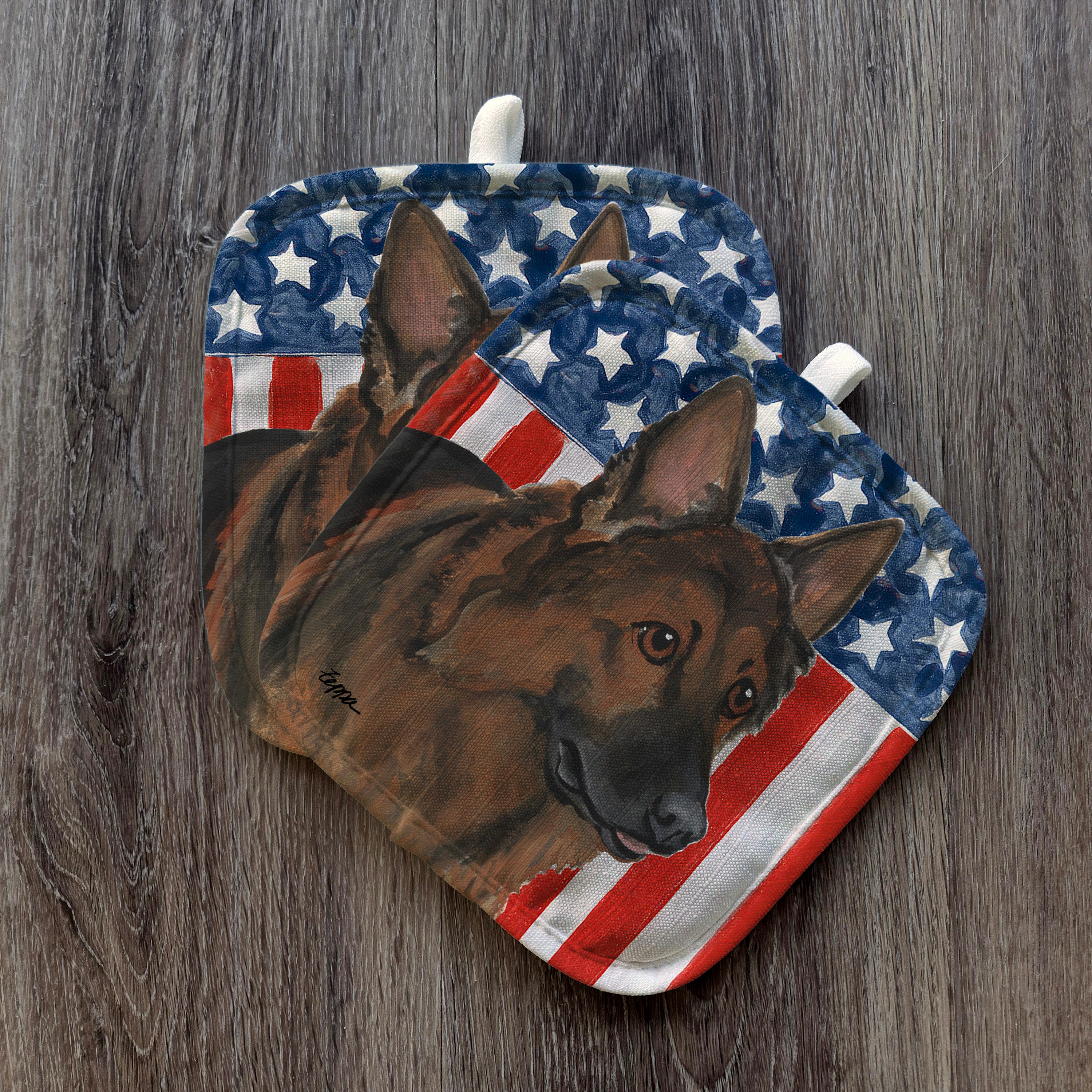 Shiloh Shepherd Americana Pot Holder Set