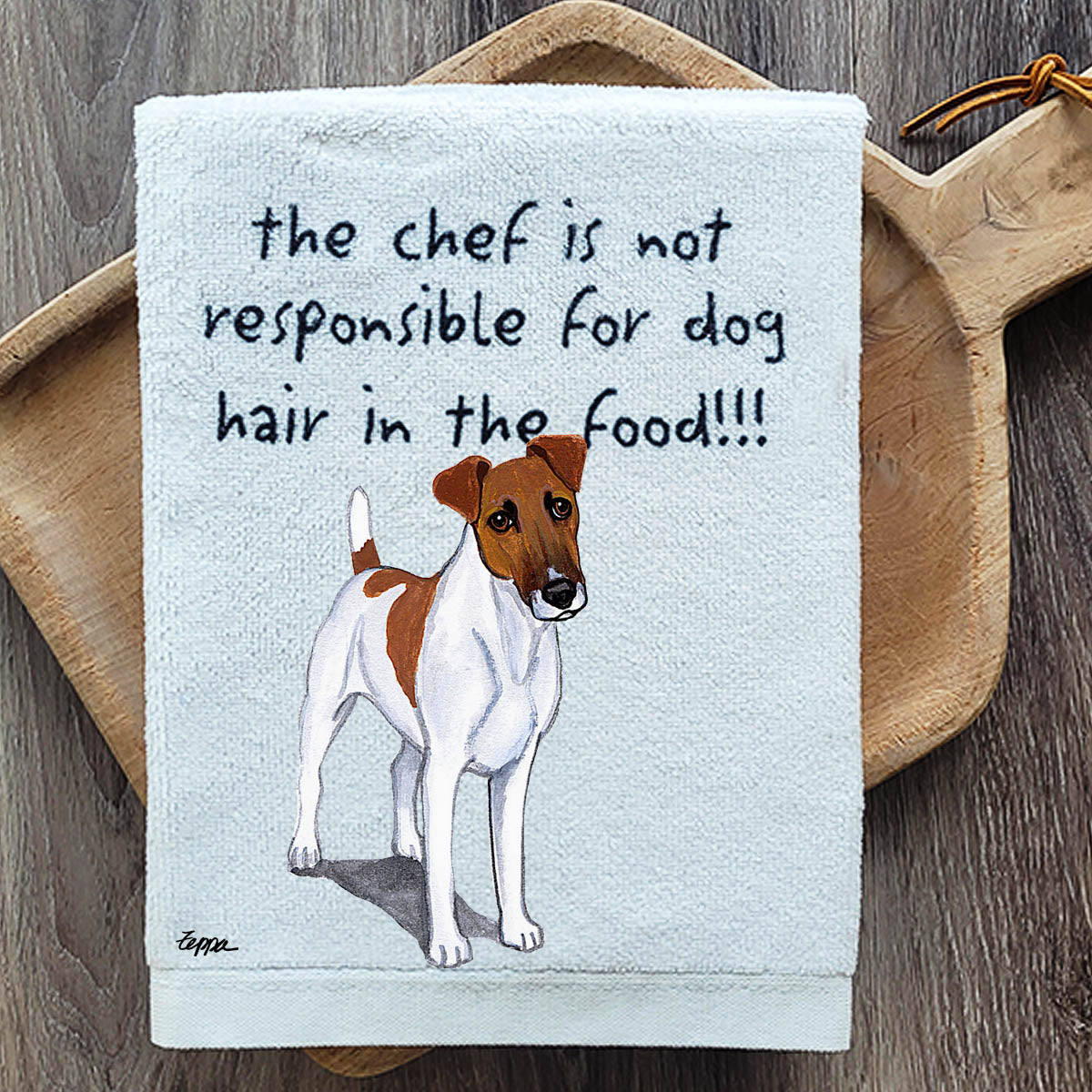 Pawsitively Adorable Smooth Fox Terrier Kitchen Towel