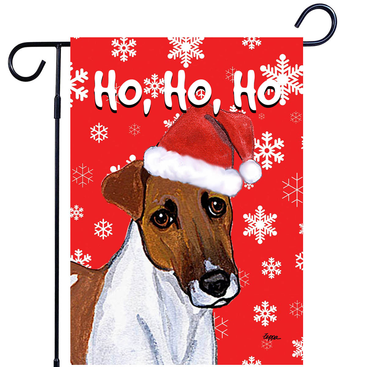 Smooth Fox Terrier Ho Ho Ho Garden Flag