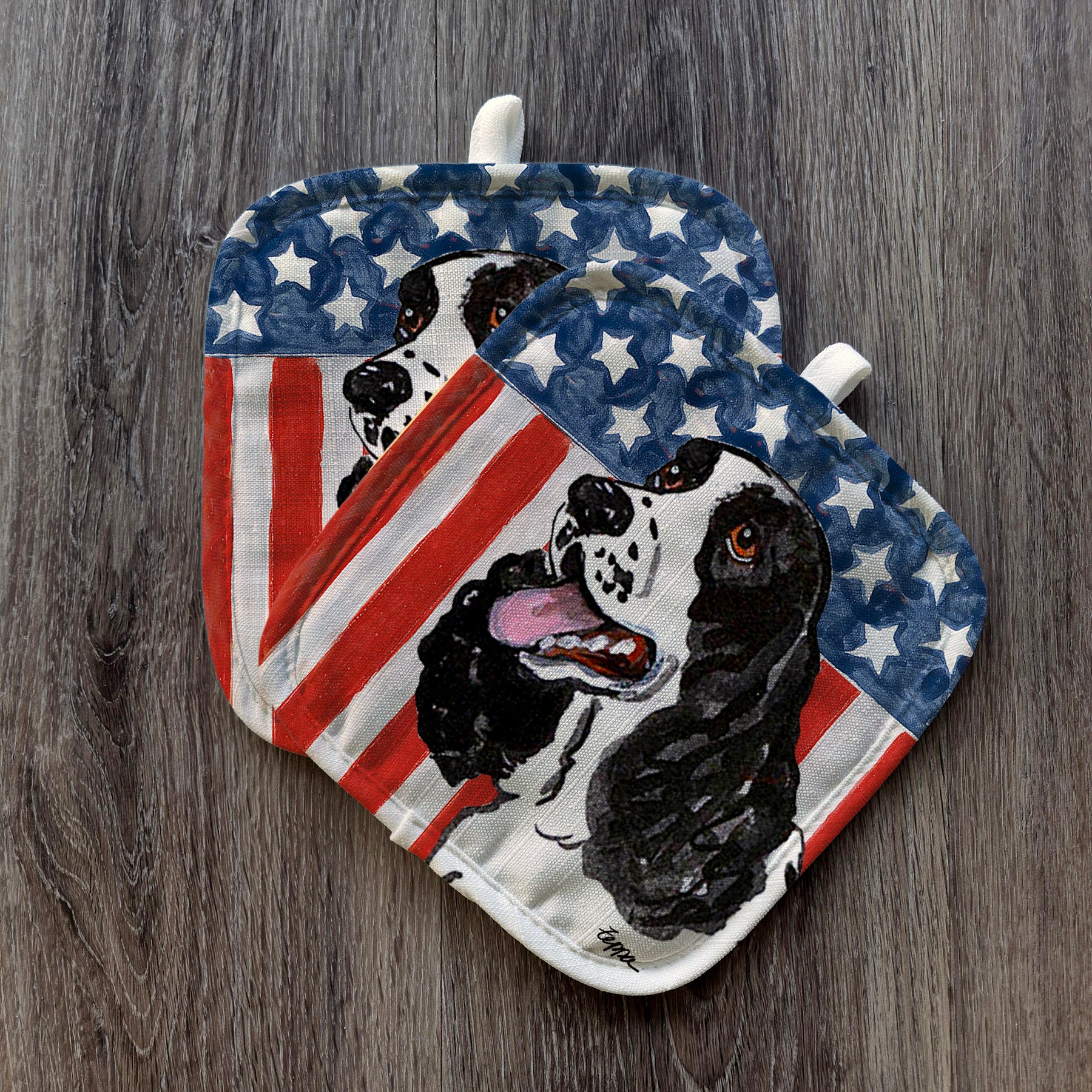 Springer Spaniel Americana Pot Holders