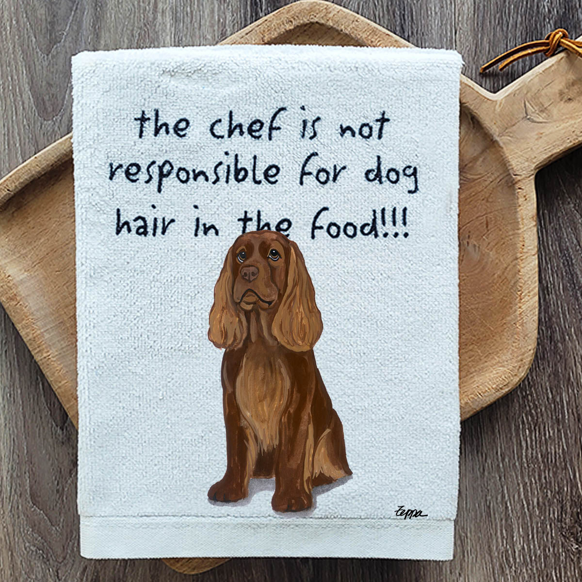 Pawsitively Adorable Sussex Spaniel Kitchen Towel