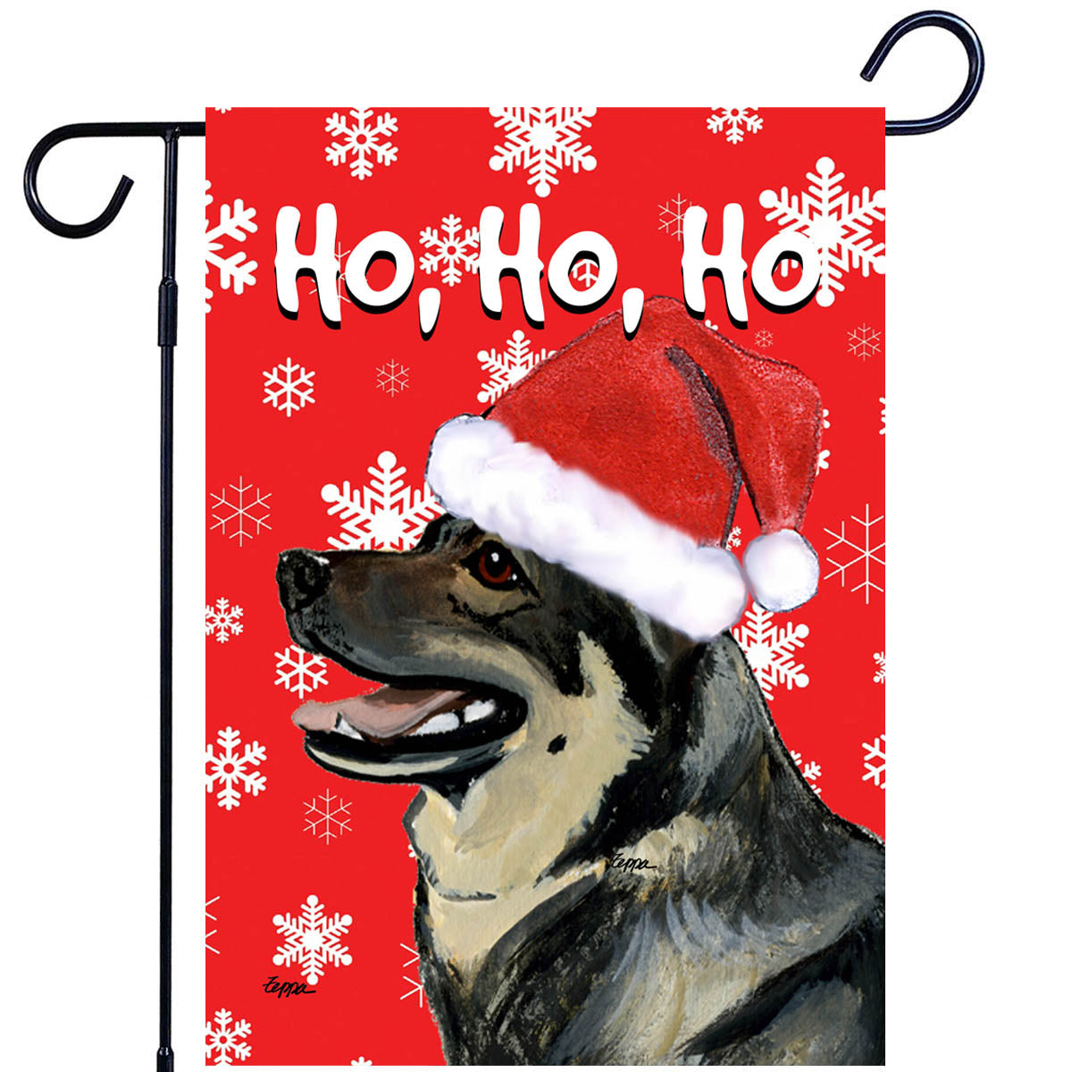 Swedish Vallhund Ho Ho Ho Garden Flag