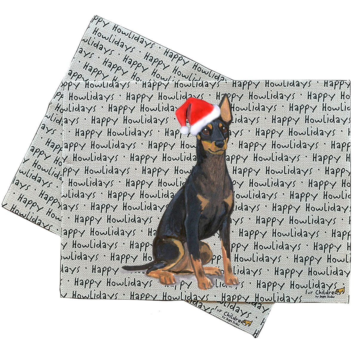 Toy Manchester Terrier Howliday Placemats