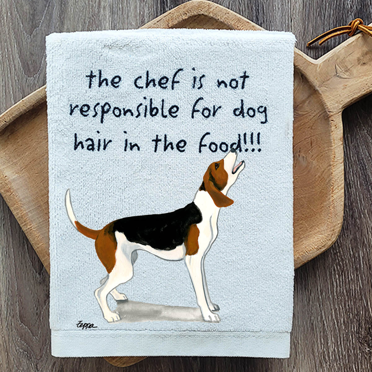 Pawsitively Adorable Treeing Walker Coonhound Kitchen Towel