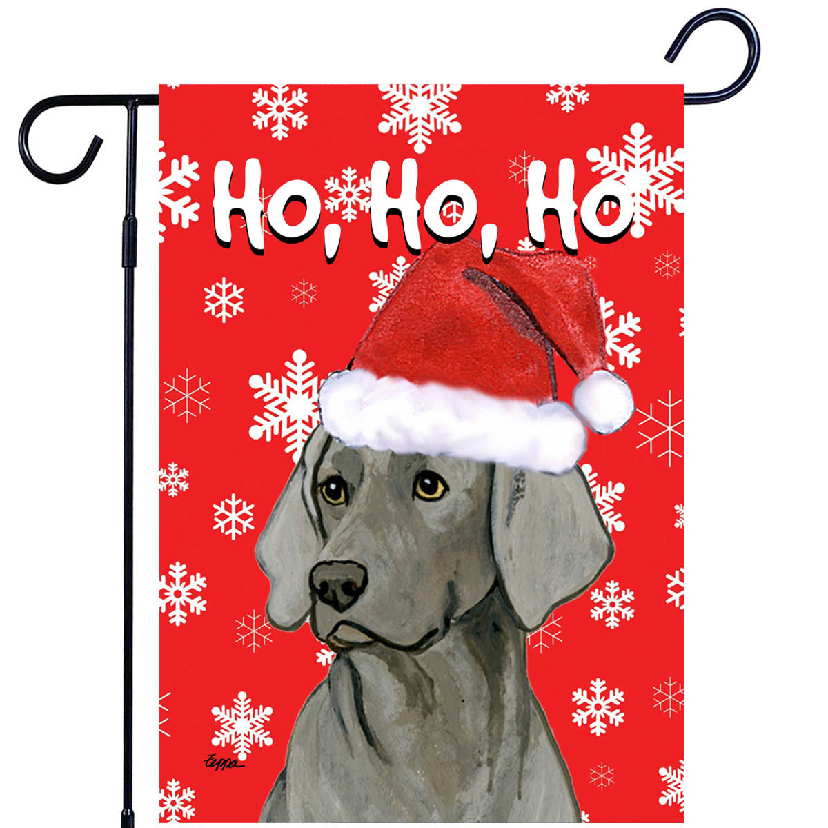 Weimaraner Ho Ho Ho Garden Flag