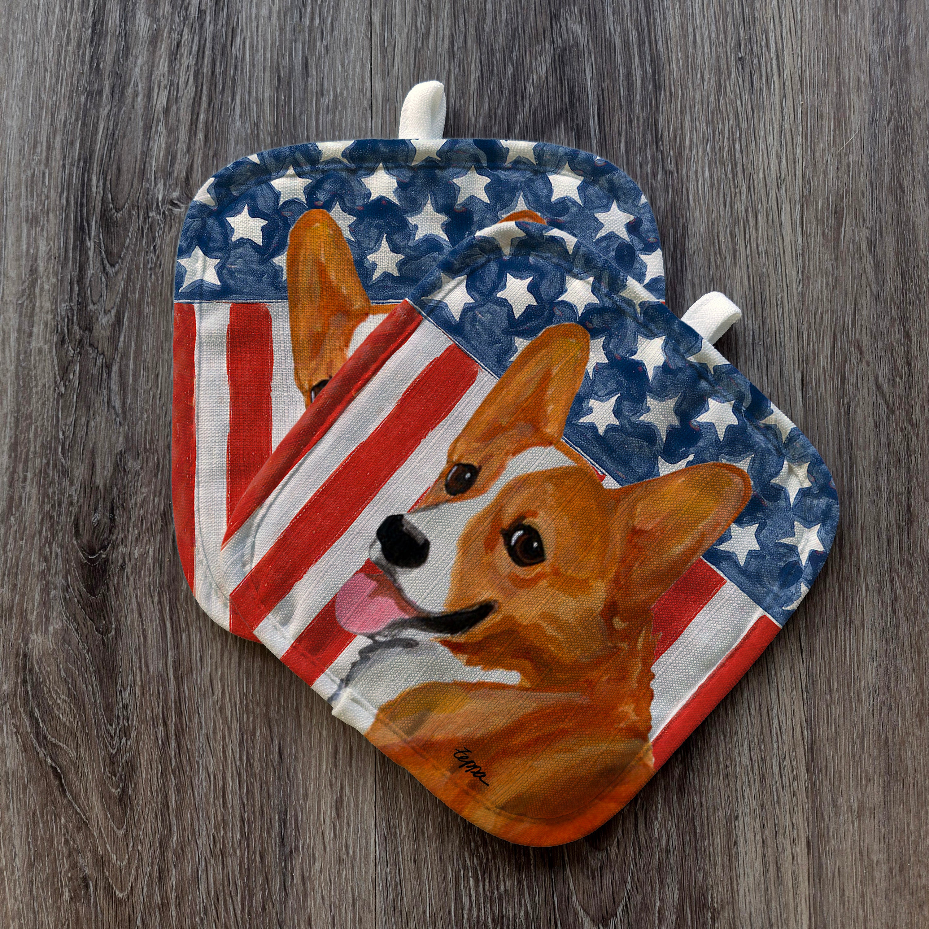 Pembroke Welsh Corgi Americana Pot Holder