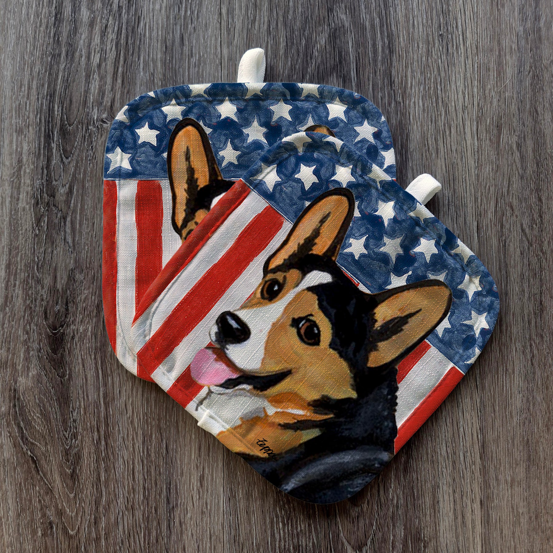 Pembroke Welsh Corgi Americana Pot Holder