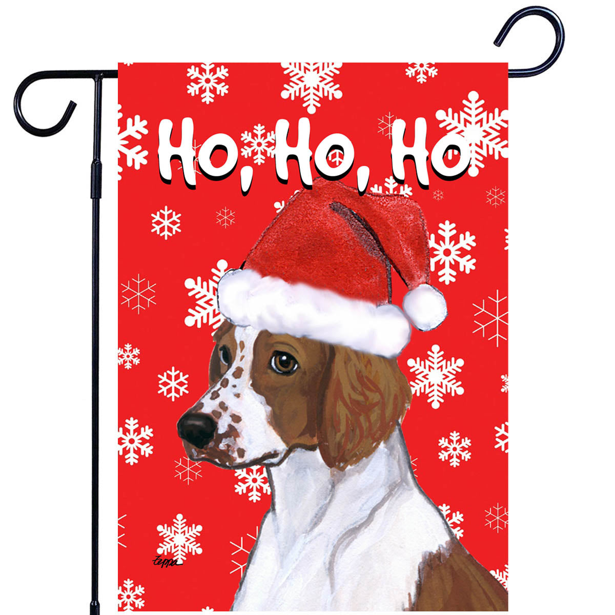 Welsh Springer Spaniel Ho Ho Ho Garden Flag