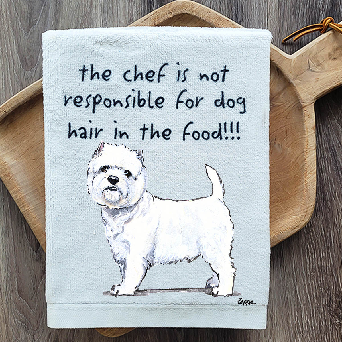 Pawsitively Adorable Westie Kitchen Towel