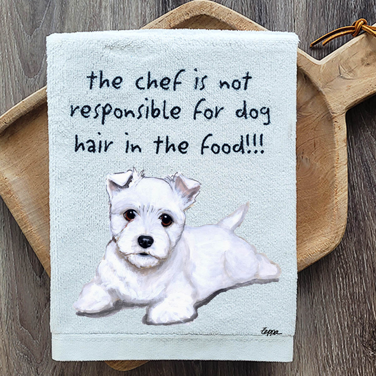 Pawsitively Adorable Westie Puppy Kitchen Towel