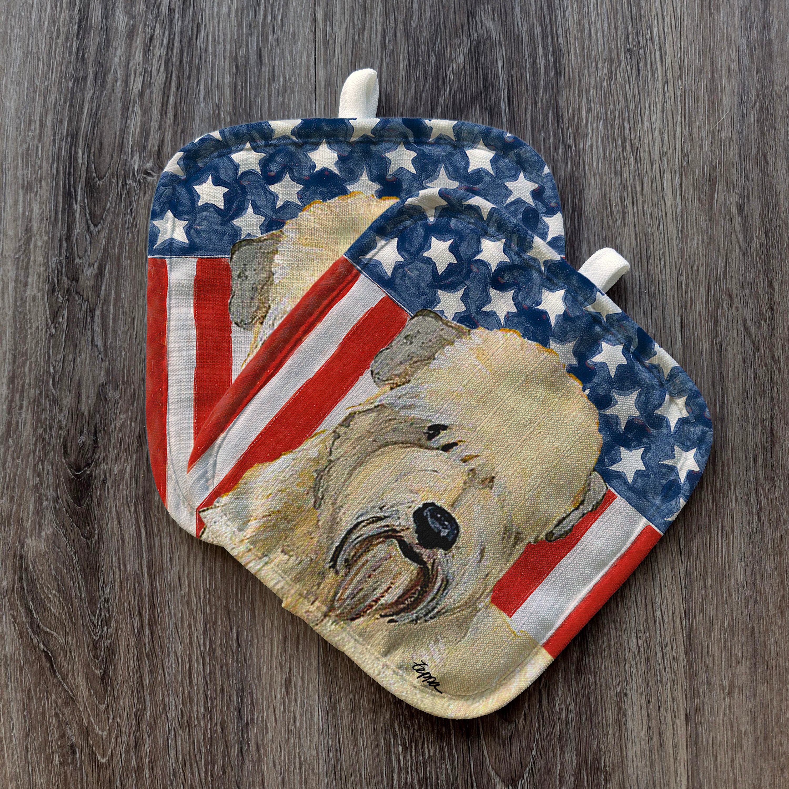 Soft Coated Wheaten Terrier Americana Pot Holder