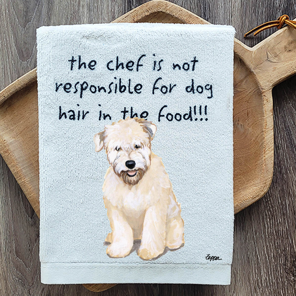 Pawsitively Adorable Wheaten Terrier Puppy Kitchen Towel