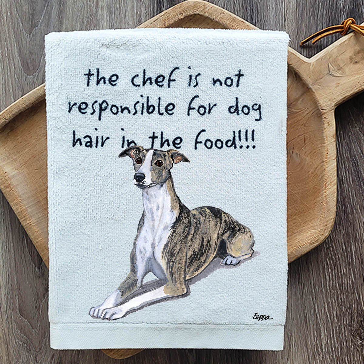 Pawsitively Adorable Whippet Kitchen Towel