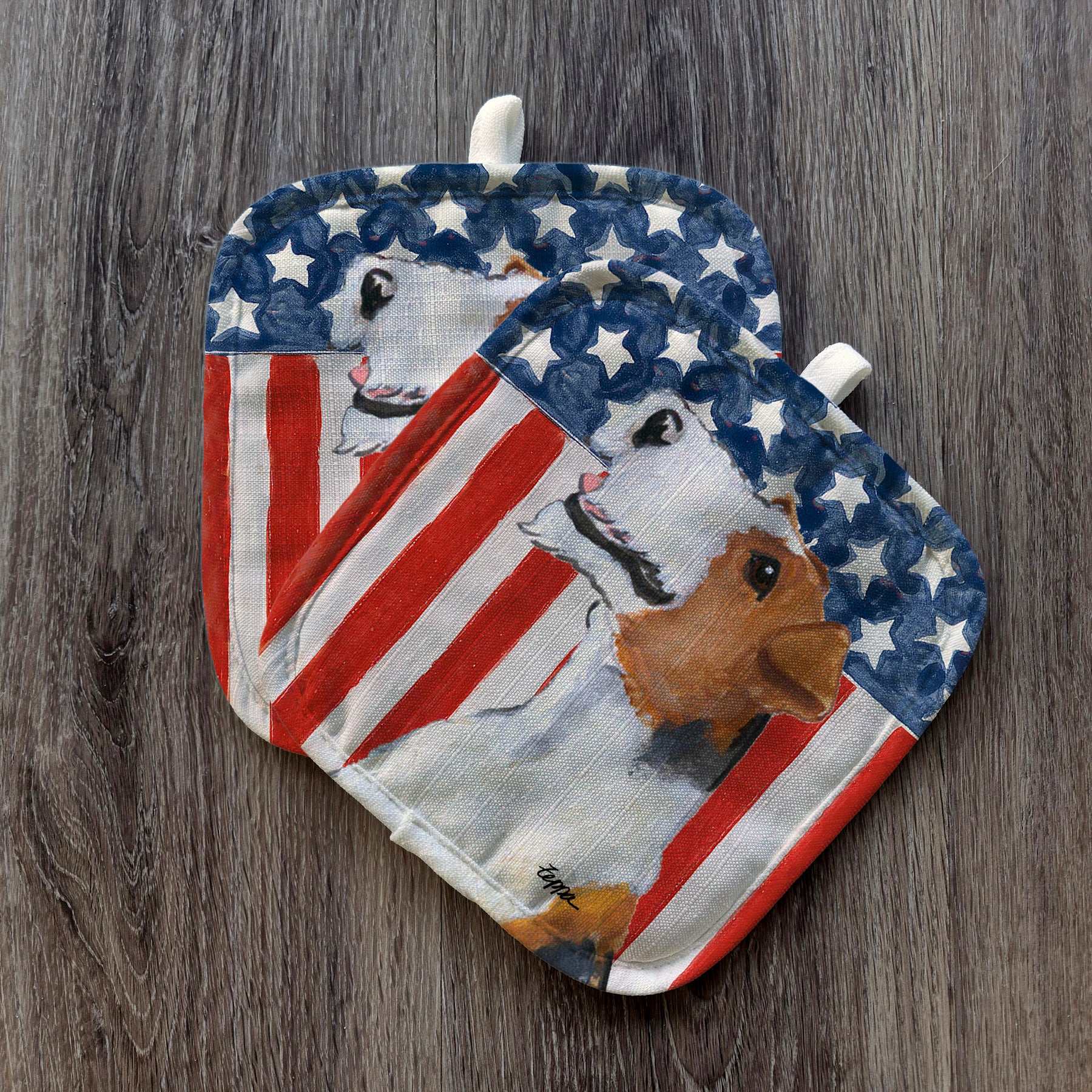 Wire Fox Terrier Americana Pot Holder