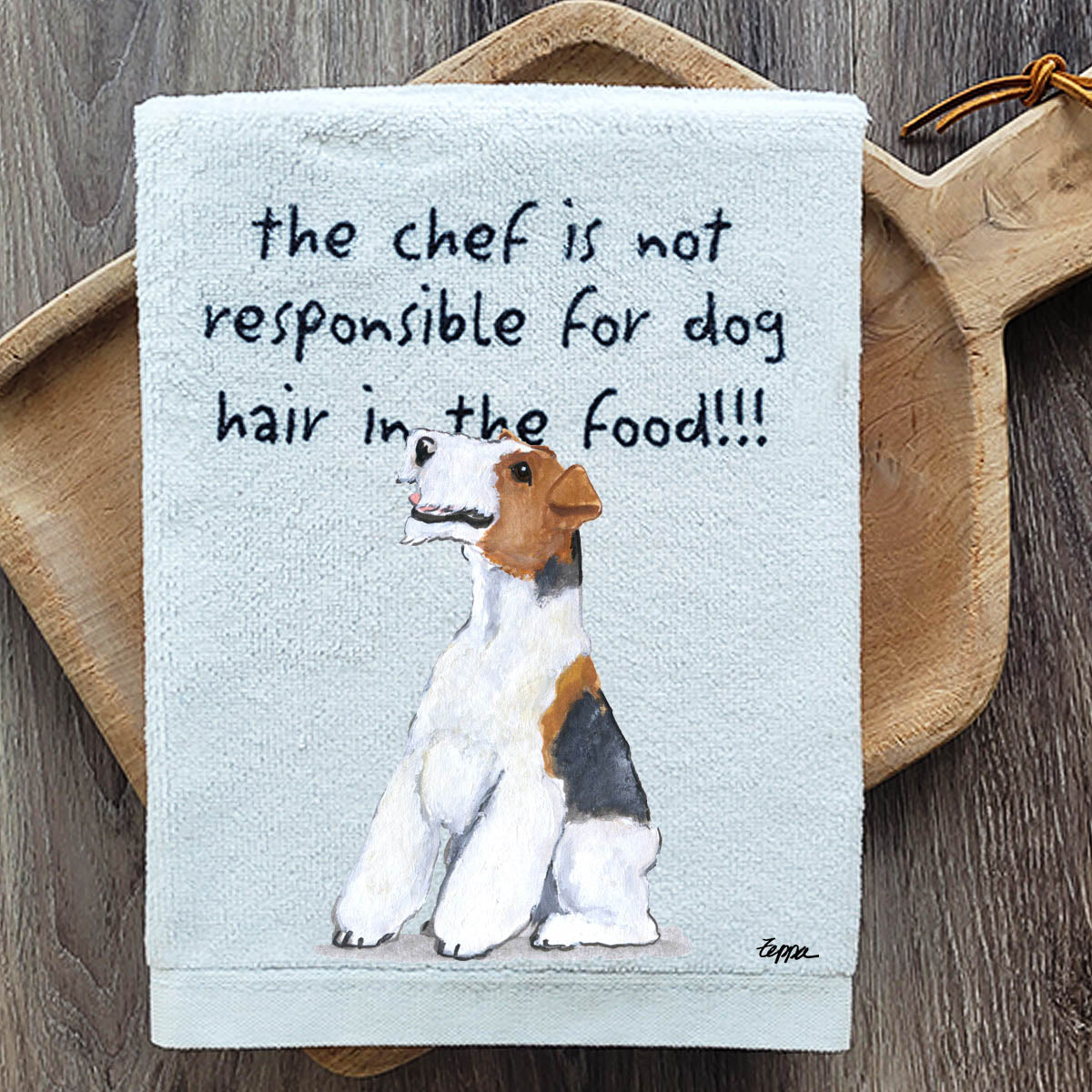 Pawsitively Adorable Wire Fox Terrier Kitchen Towel