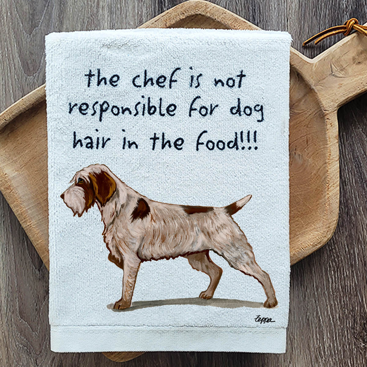 Pawsitively Adorable Wirehaired Pointing Griffon Kitchen Towel