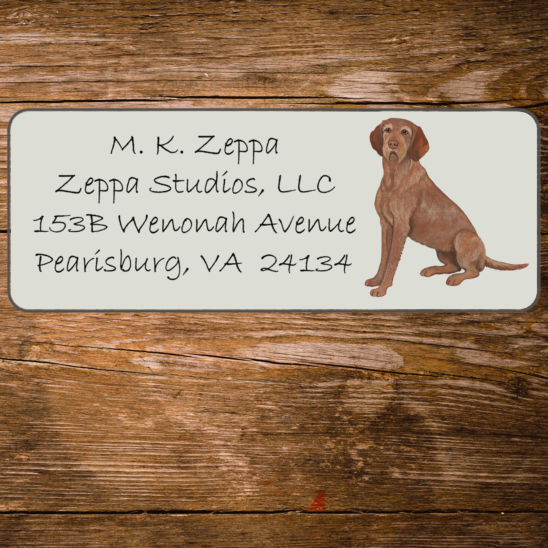 Wirehaired Vizsla Return Address Label