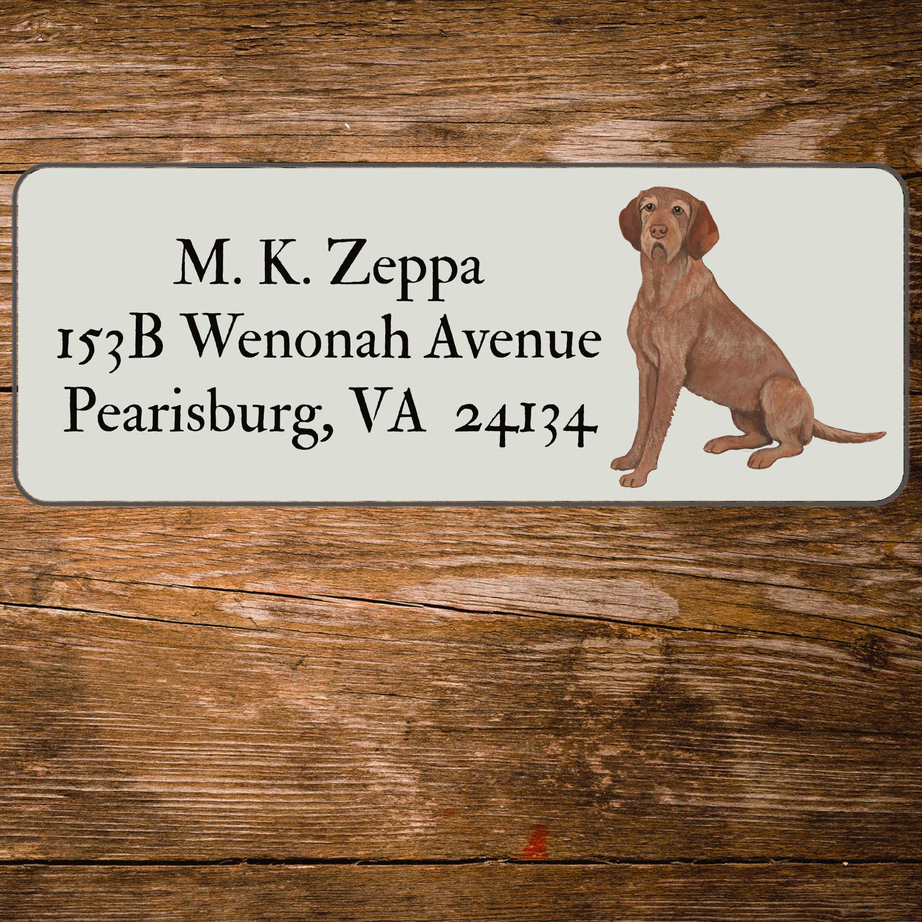 Wirehaired Vizsla Return Address Label