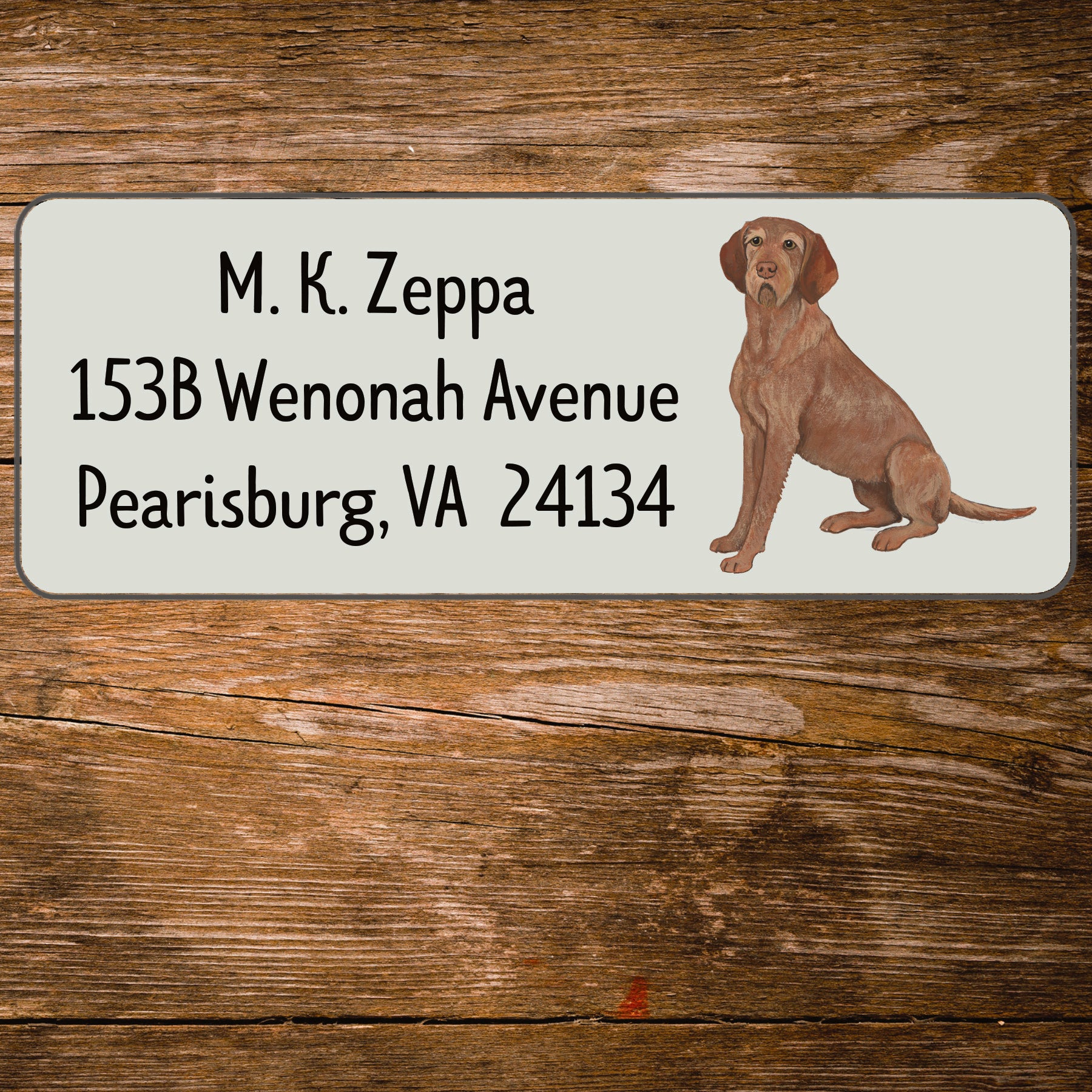 Wirehaired Vizsla Return Address Label