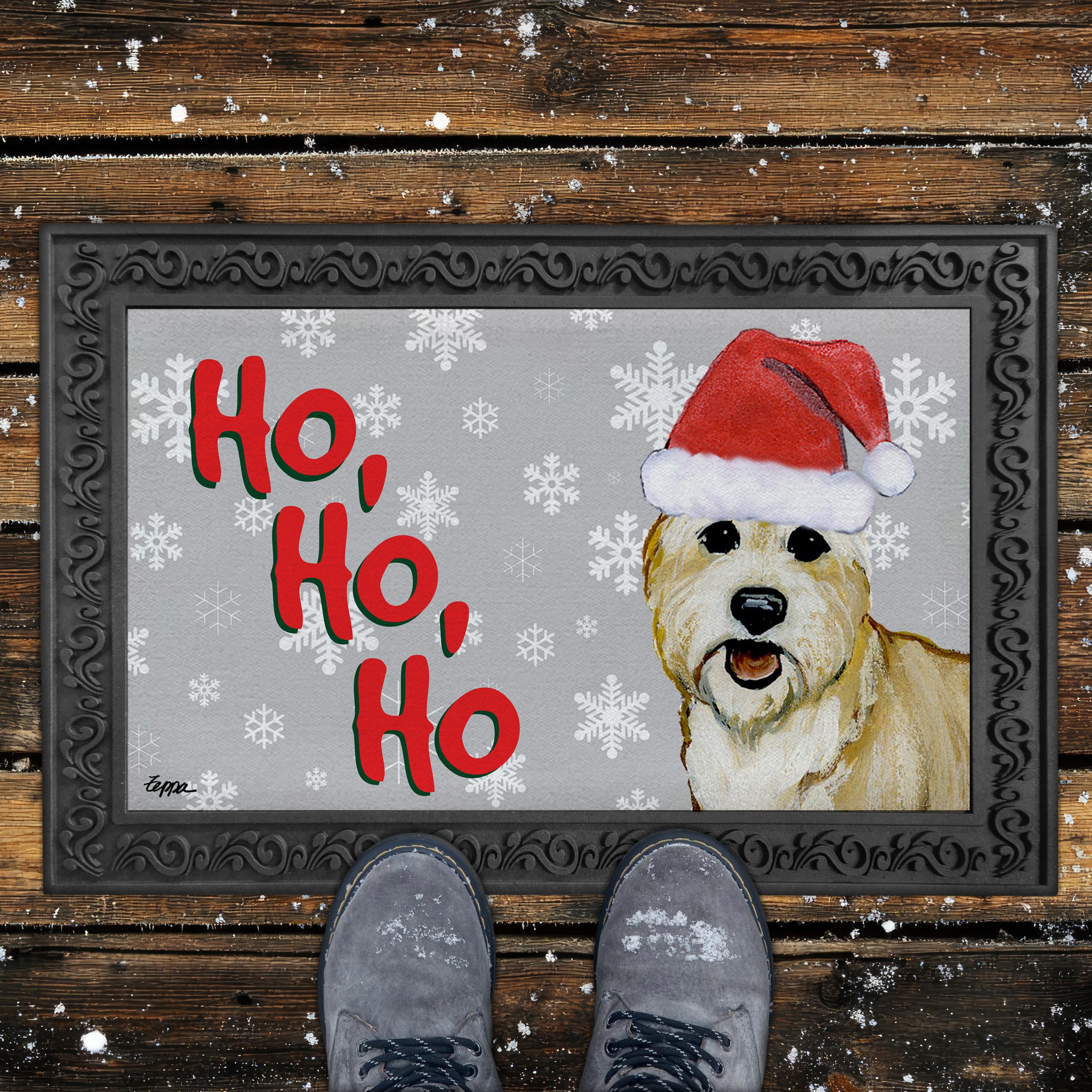 Berger Picard Ho Ho Ho Door Mat in Grey
