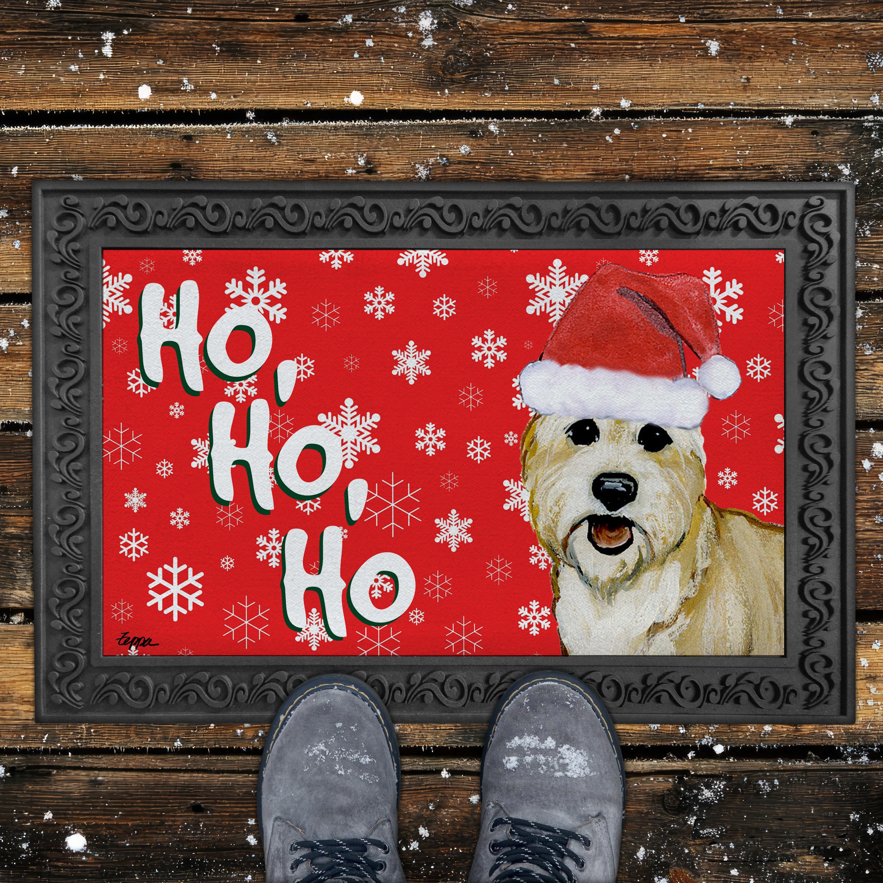 Berger Picard Ho Ho Ho Door Mat in Red