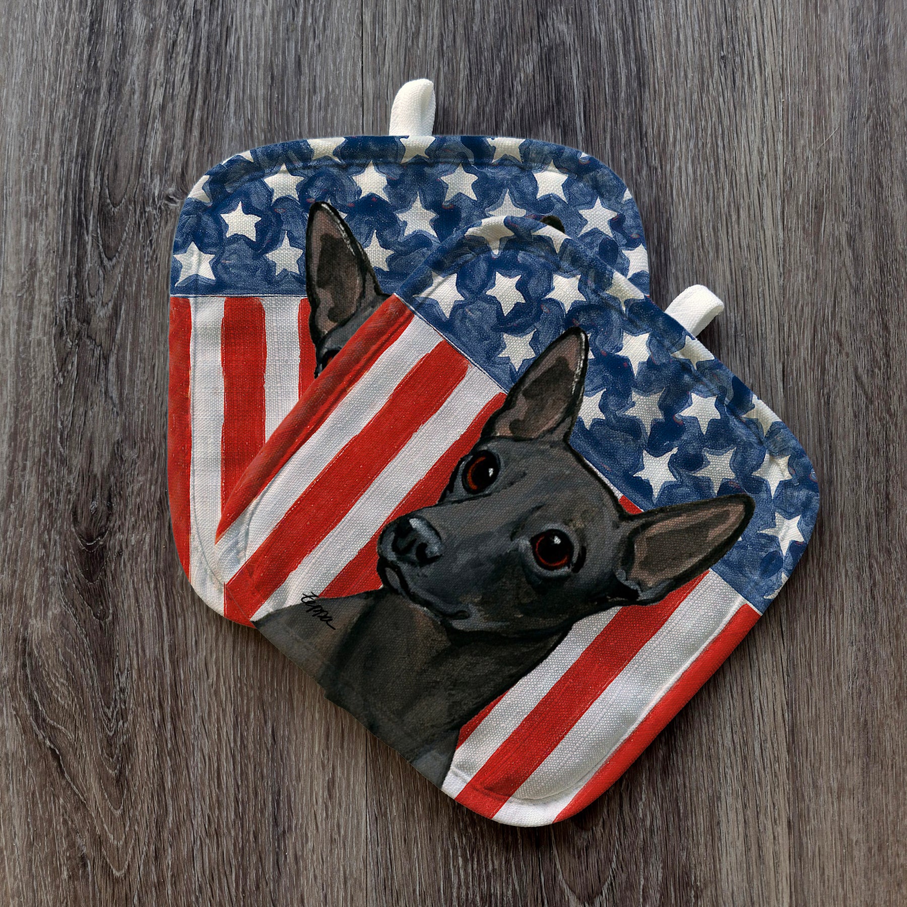 Xoloitzcuintli Americana Pot Holders