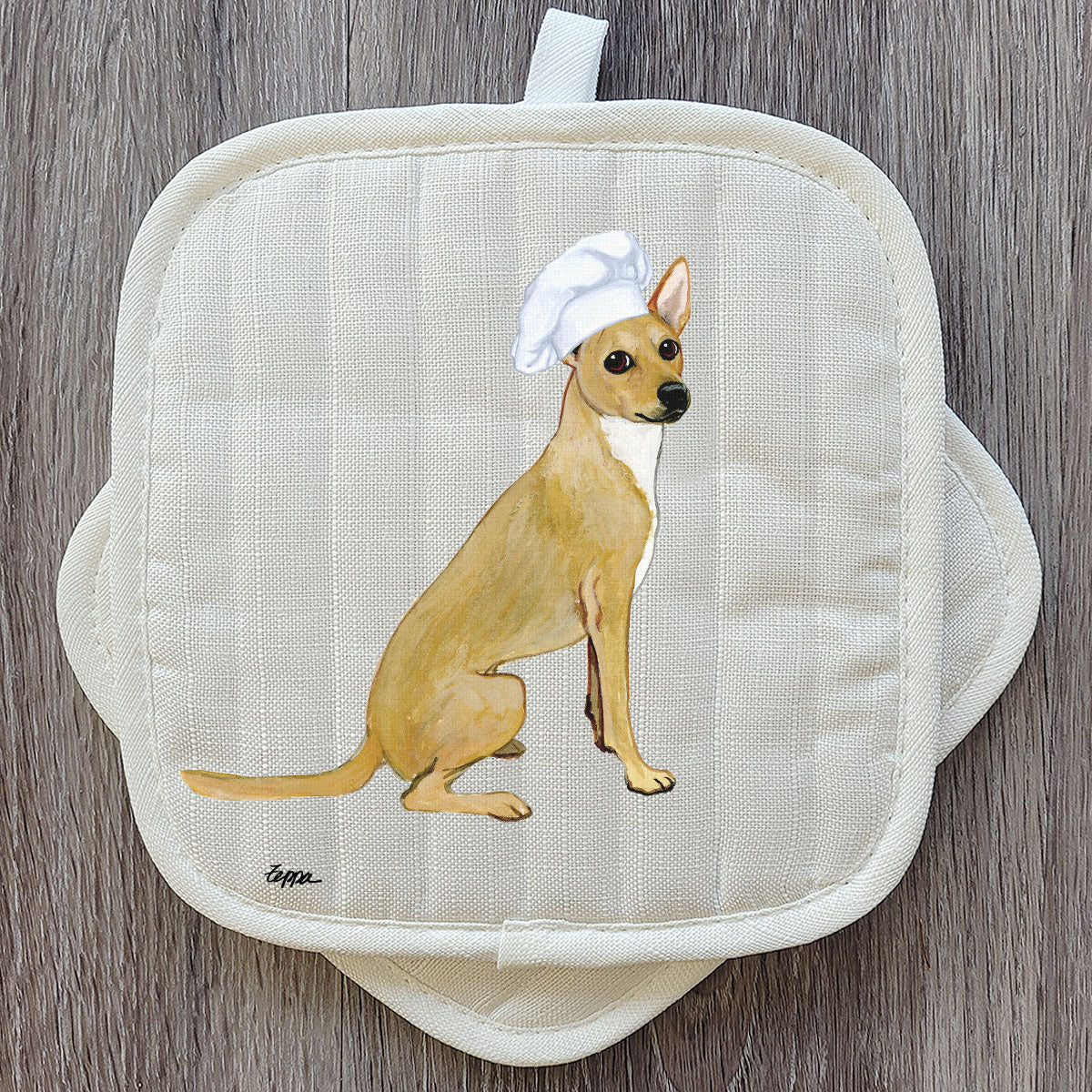 xoloitzcuintli coated pot holder set