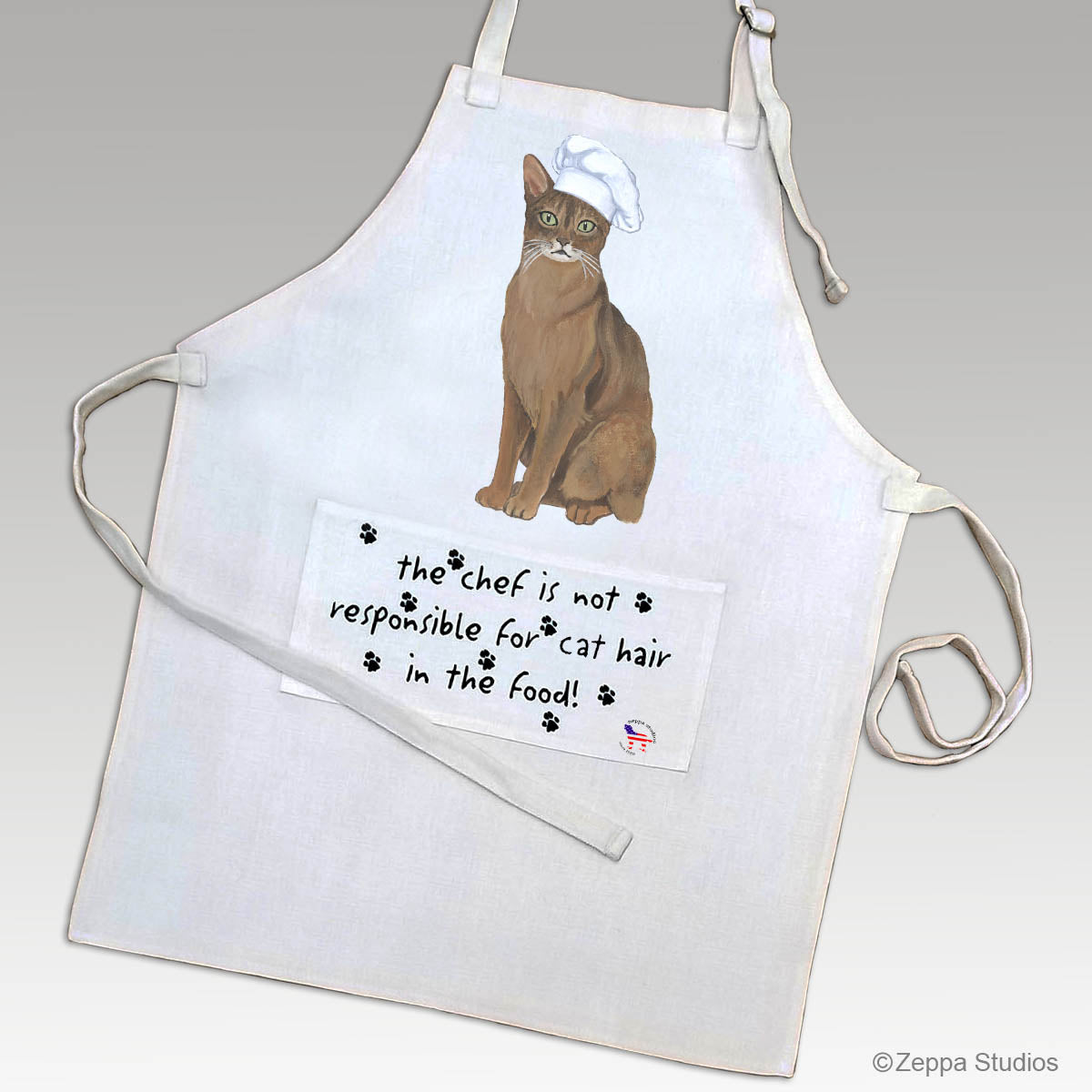 Abyssinian Cat Chef Apron